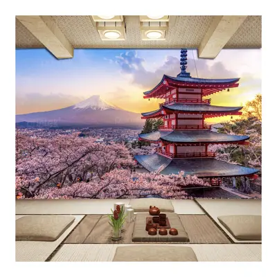 Tranh dán tường 3D phong cảnh Nhật Bản - ADB33245567