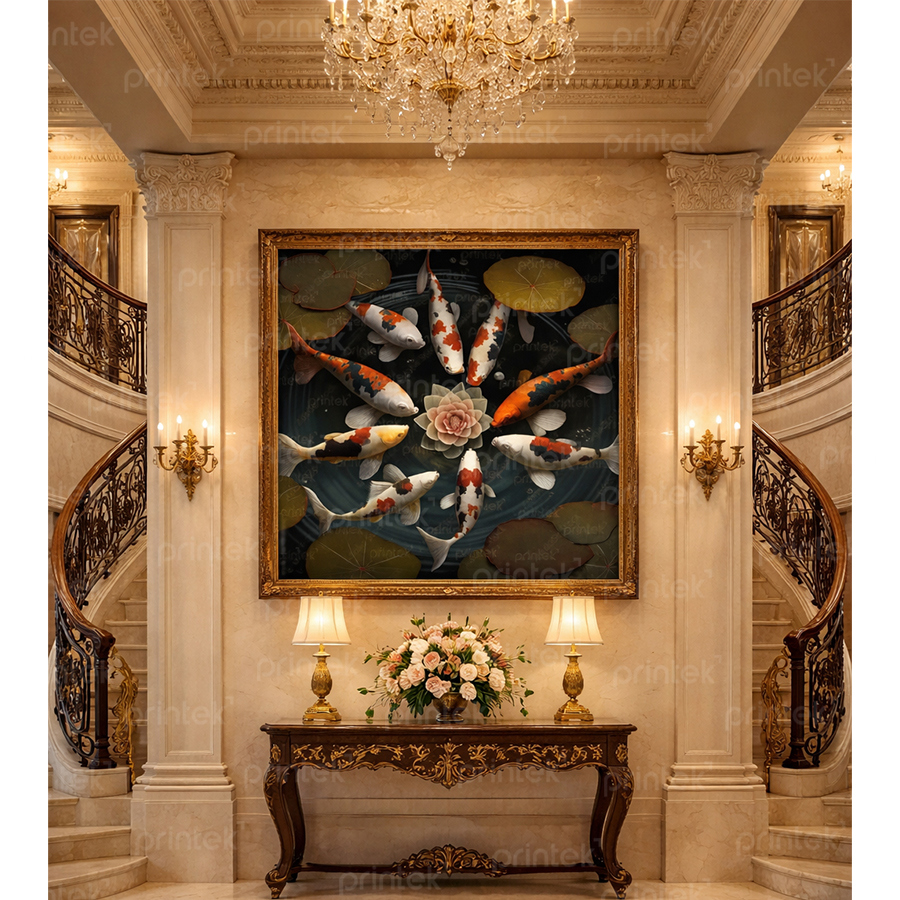 Tranh cửu ngư quần hội - ADB13232