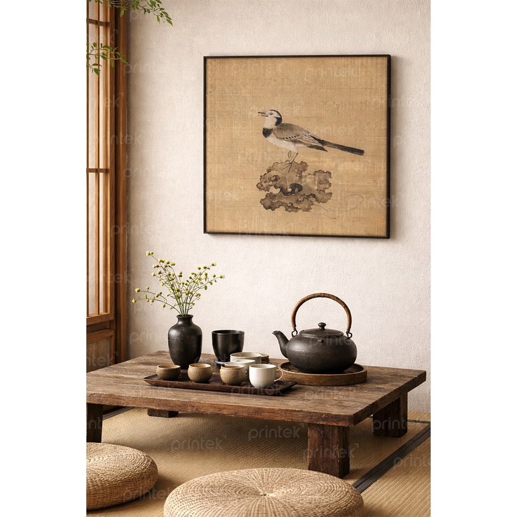 Tranh canvas Hoa và Chim phong cách indochine - HC-111342012