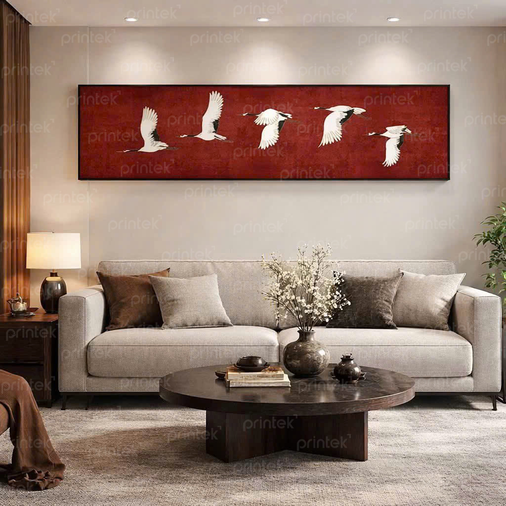 Tranh hạc treo tường phong cách indochine - PL028
