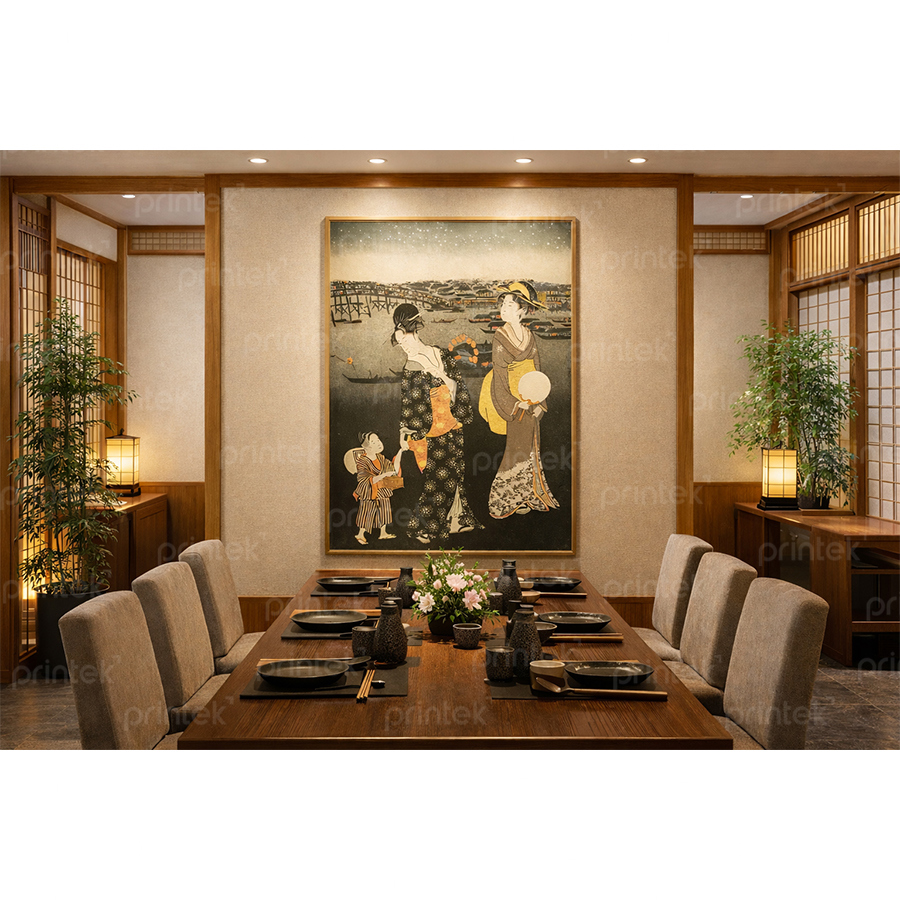 Tranh cô gái Nhật Bản trang trí nhà hàng - ADB968