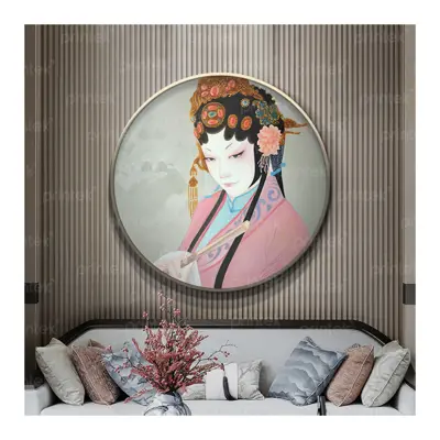 Tranh tròn cô gái Trung Quốc - TB13323331