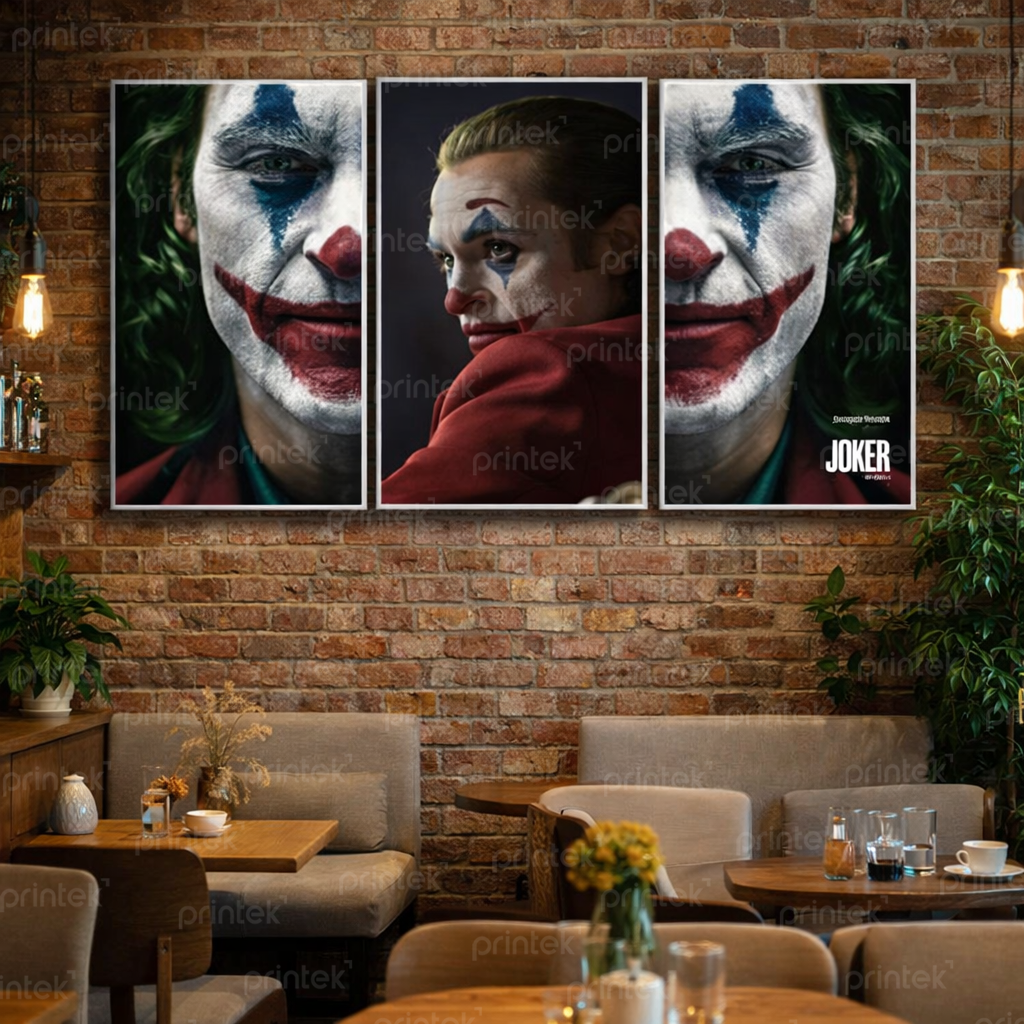 Bộ 3 tranh canvas Joker, đã có khung - MS6159