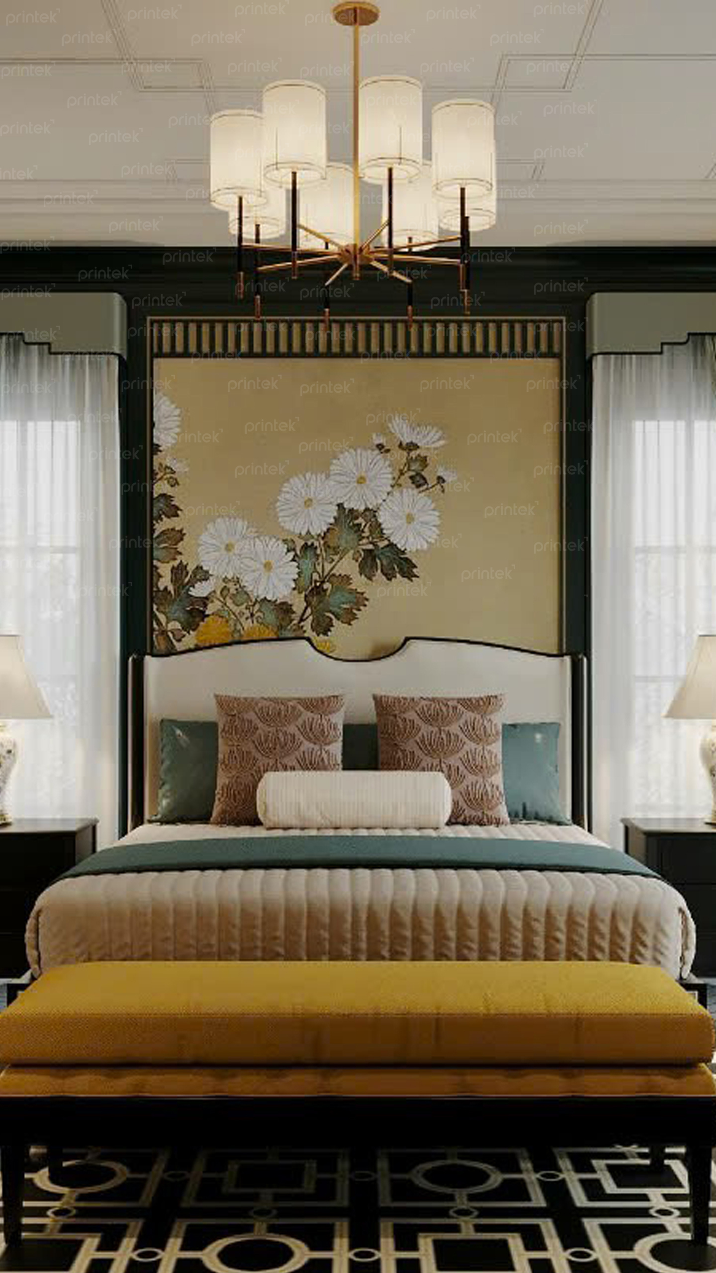 Tranh dán tường cho biệt thự Đại Lải, Vĩnh Phúc