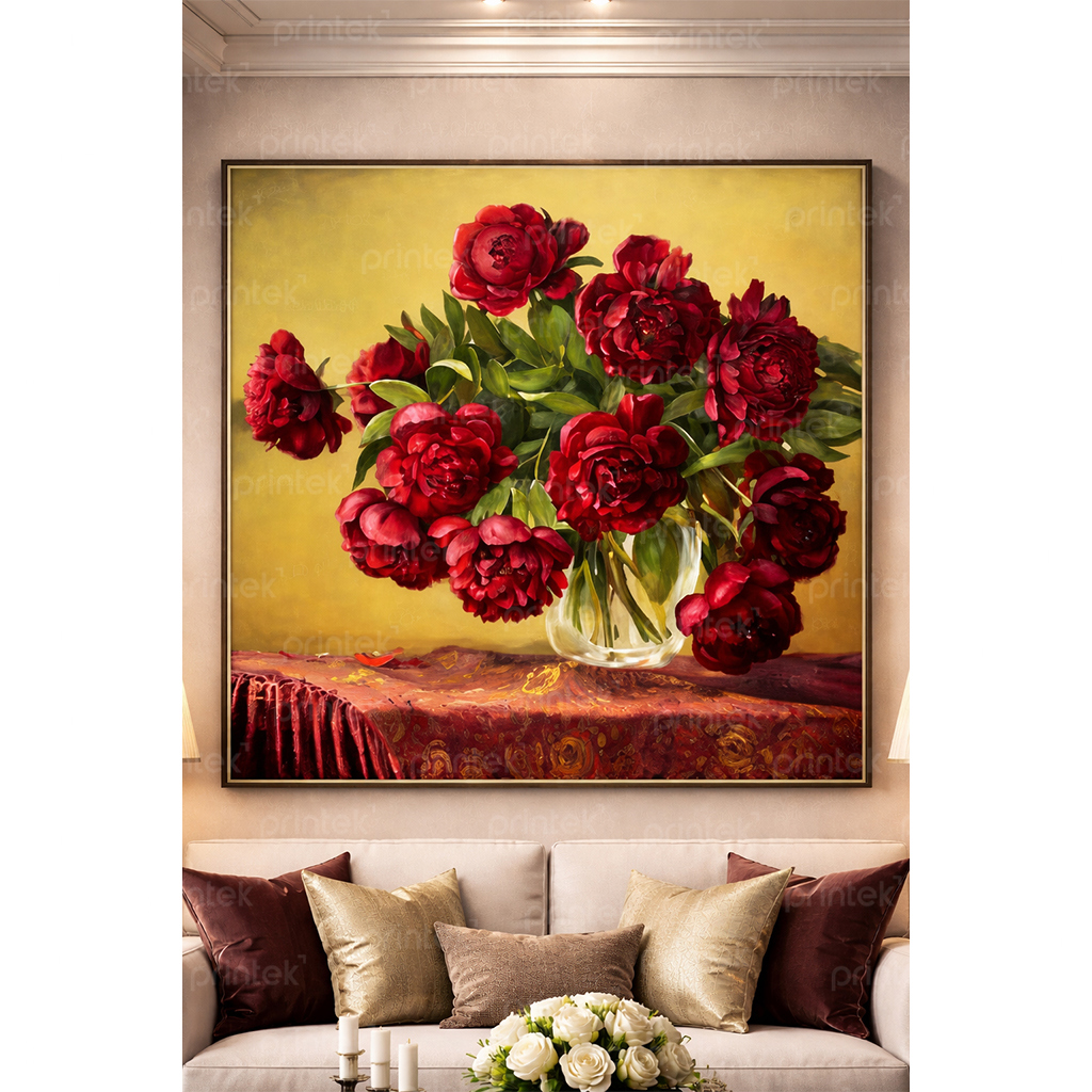 Tranh tĩnh vật hoa hồng đã có khung – MS024