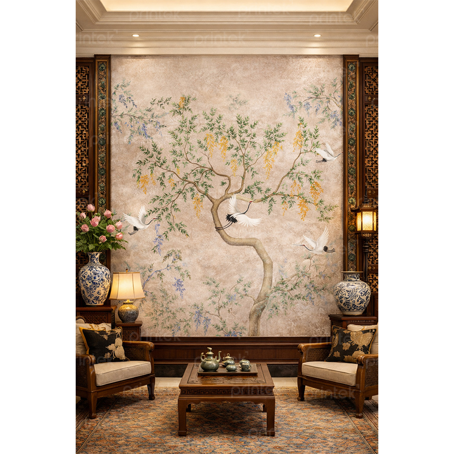 Tranh dán tường phong cách indochine - 46722830