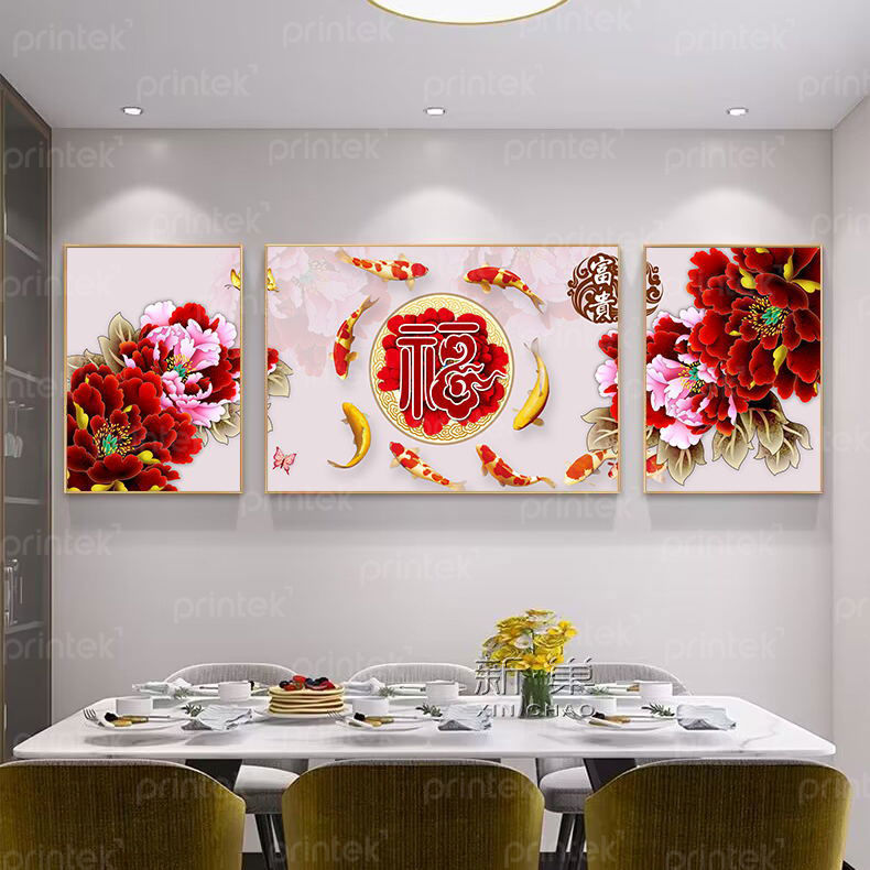 5 mẫu tranh cửu ngư quần hội phong thủy dành cho nhà bạn