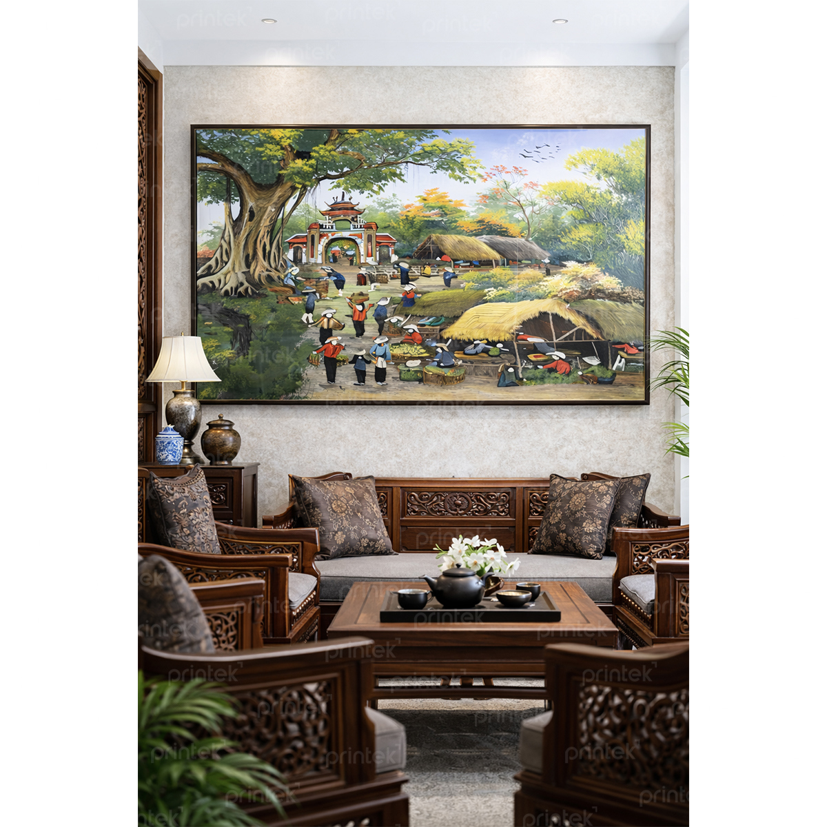 Tranh Canvas phong cảnh đồng quê - PT42502