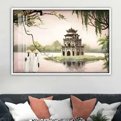 Tranh canvas Hà Nội xưa, đã có khung – MS5003