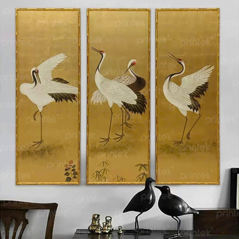 Bộ tranh Hạc tiên hoàng kim - TT2218