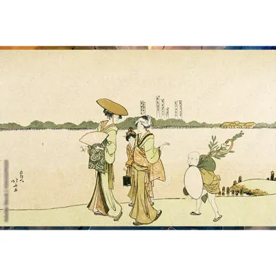 Tranh cô gái Nhật Bản trang trí nhà hàng - ADB965