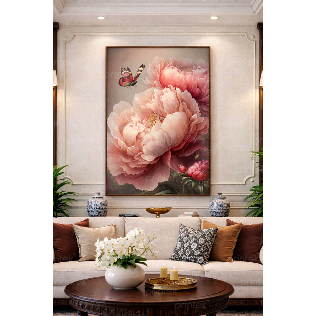 Tranh hoa mẫu đơn đã có khung - ADB13250