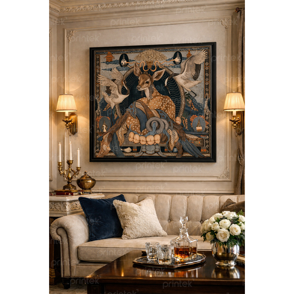 Tranh trừu tượng siêu thực, khung bản to cao cấp - KT6567