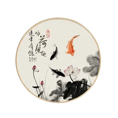 Tranh thủy mặc cá chép hoa sen - TB13323288