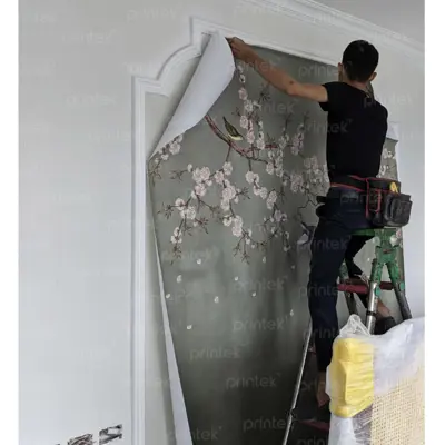 Hướng dẫn chi tiết tự dán tranh tường không cần kỹ thuật chuyên nghiệp