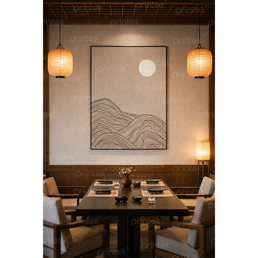 Tranh trừu tượng tối giản phong cách Japandi  - ADB33245301