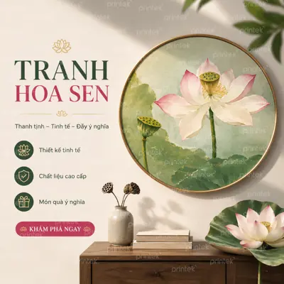 banner tranh hoa sen mới nhất