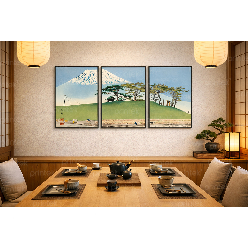 Bộ 3 tranh canvas phong cảnh Nhật Bản - BH01671