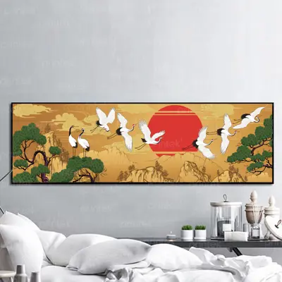 Tranh chim hạc phong cách Indochine - ST220952