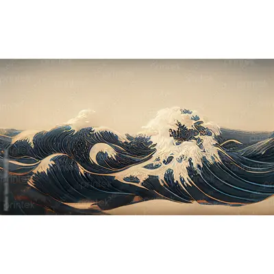 Tranh sóng biển trang trí nhà hàng - ADB935