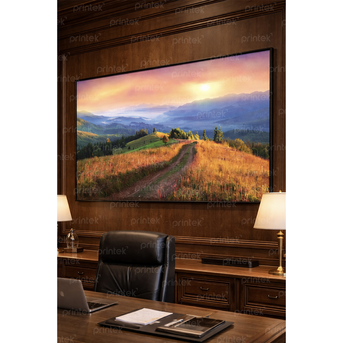 Tranh Núi treo tường phong thủy đã có khung – MS4674