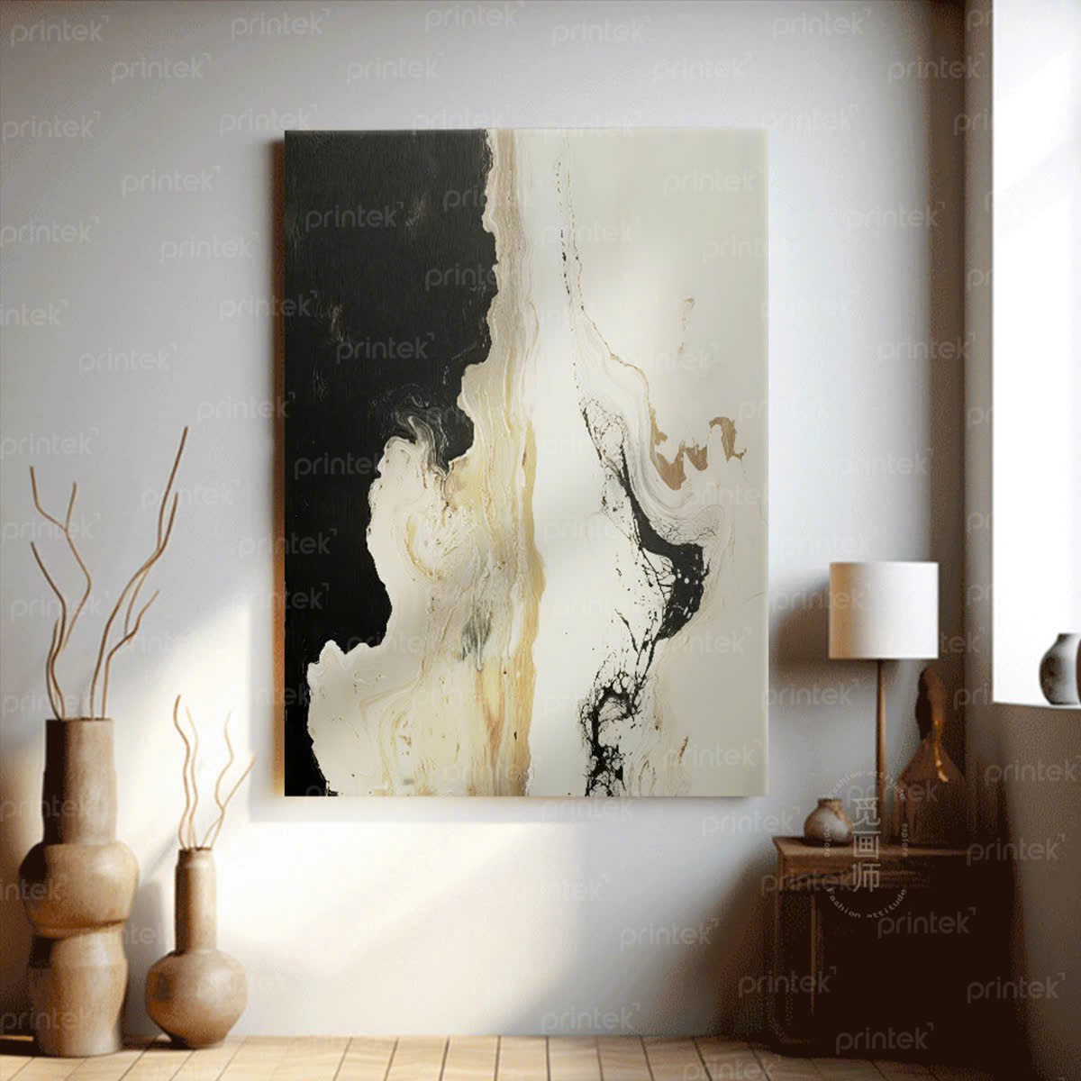 Tranh trừu tượng Wabi Sabi