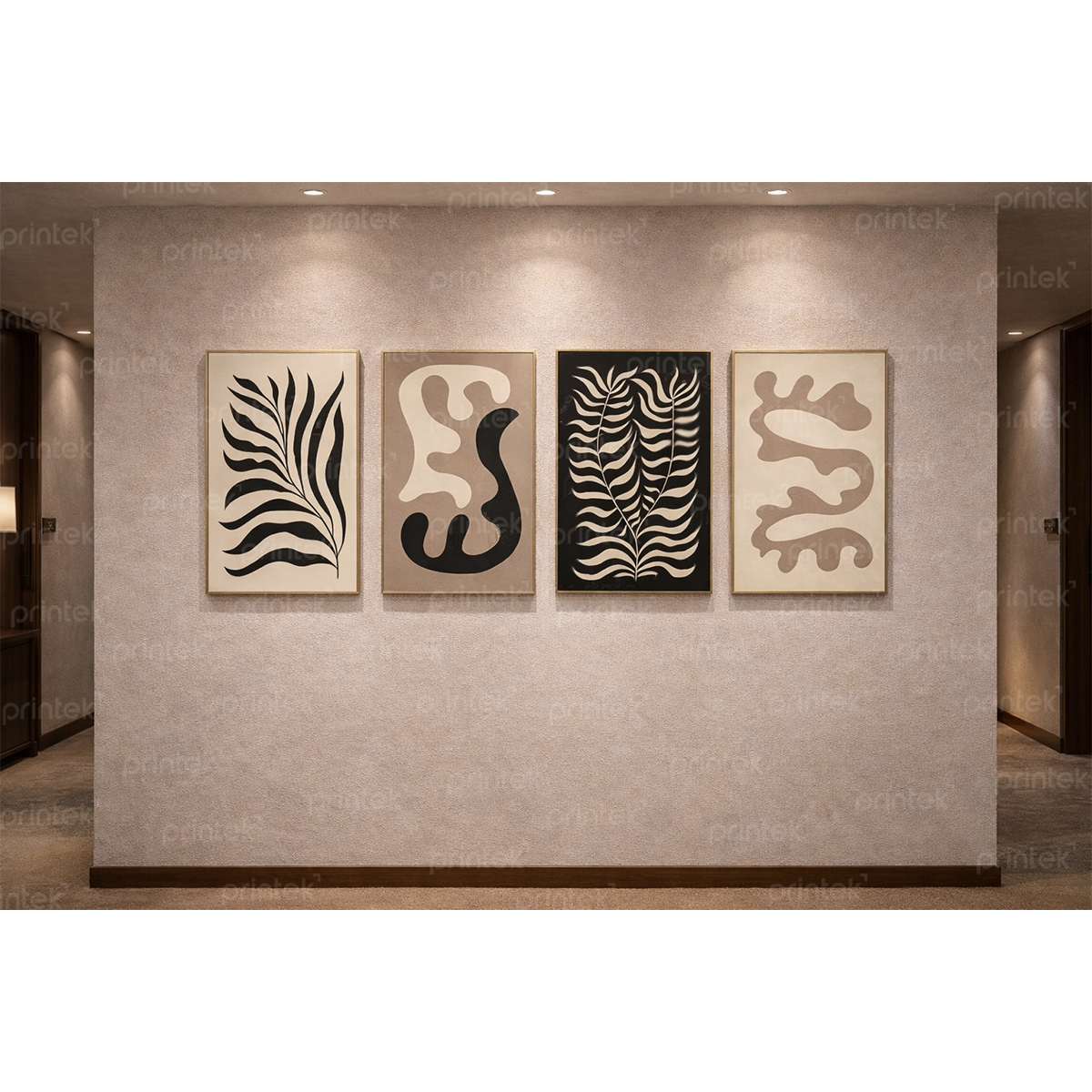 Bộ 4 tranh trừu tượng, đã có khung - DC-ST3739