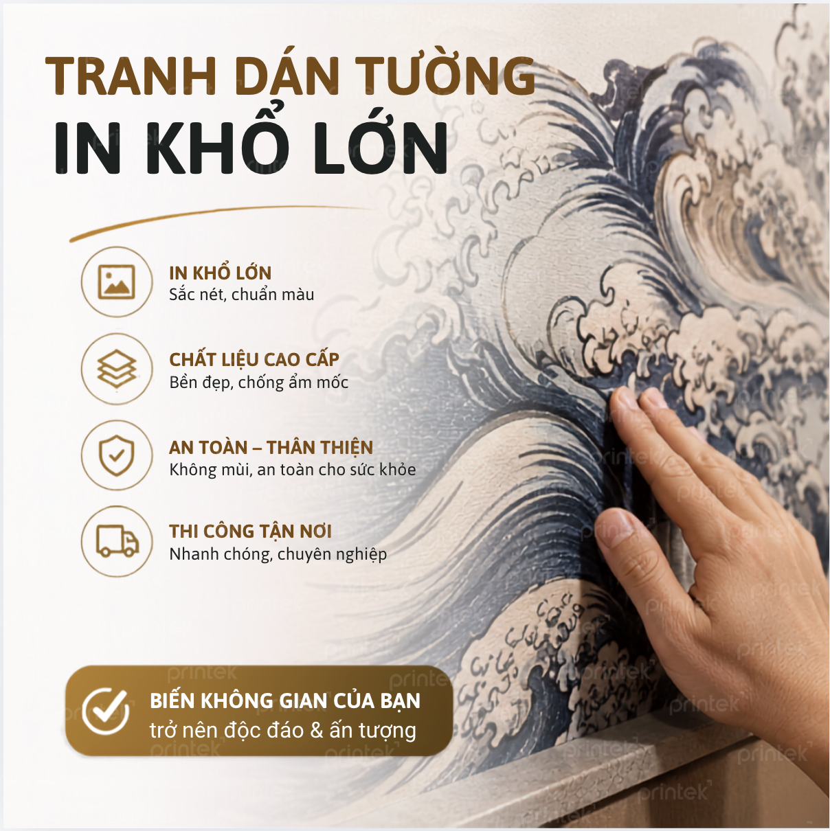 Tranh dán tường in khổ lớn