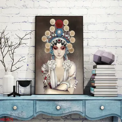 Tranh chân dung cô gái, phong cách Indochine style – HD3671