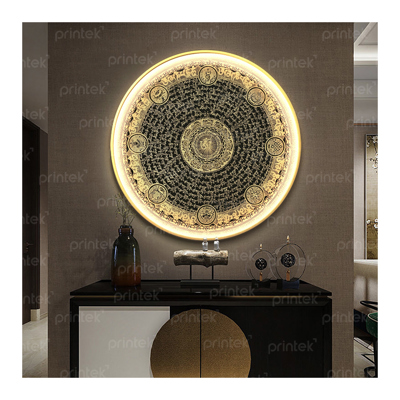 Tranh Mandala tráng gương có đèn led - LED1016