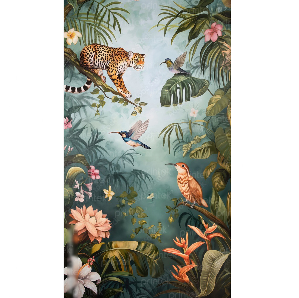 Tranh dán tường phong cách nhiệt đới – TT1577