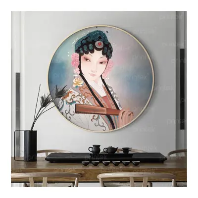 Tranh tròn cô gái Trung Quốc - TB13323329