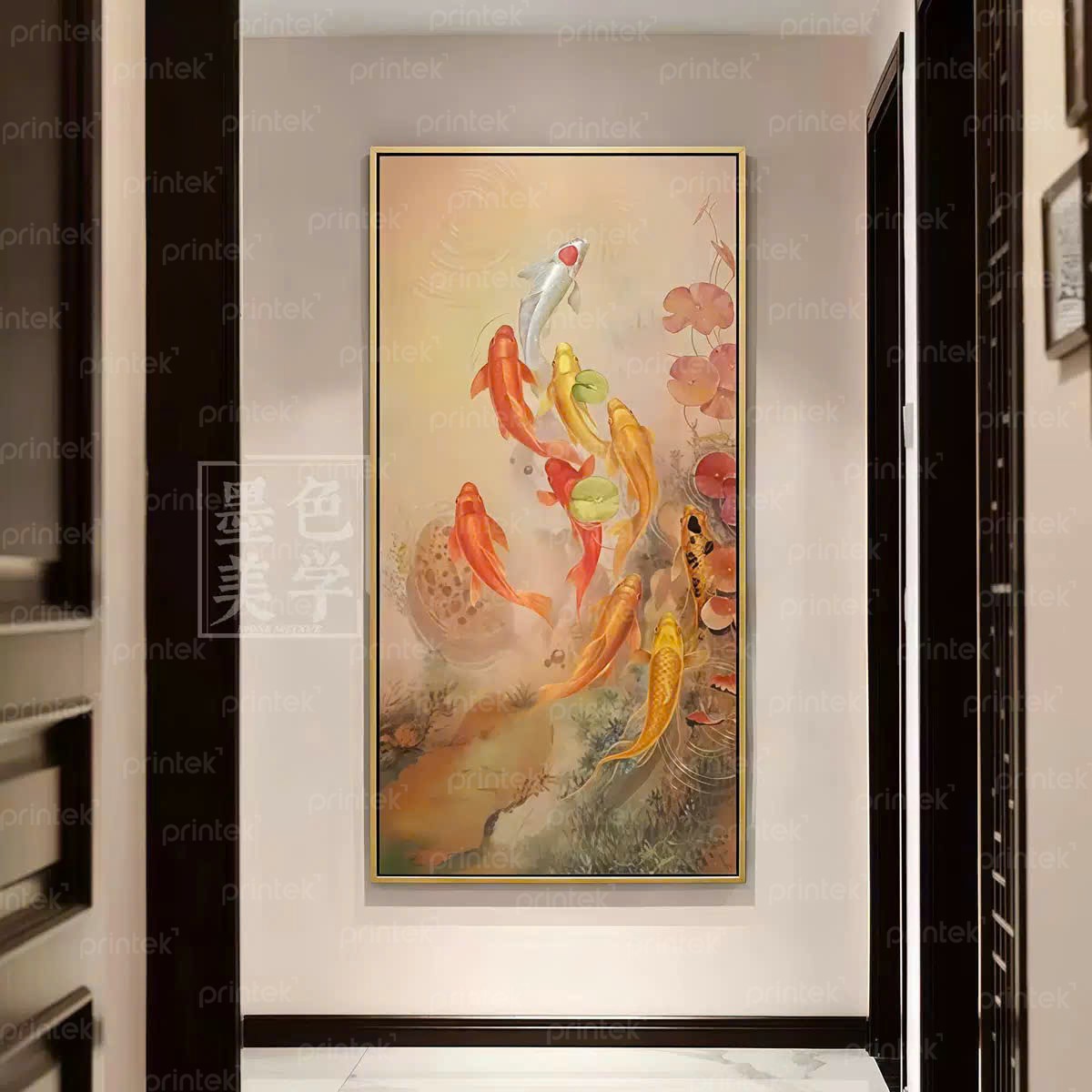 Tranh cá chép vượt vũ môn