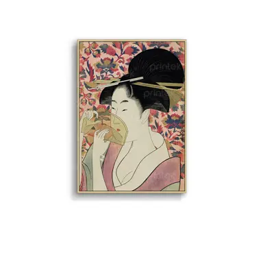 Tranh cô gái mặc kimono, trang trí nhà hàng, quán ăn Nhật Bản - TB13323205