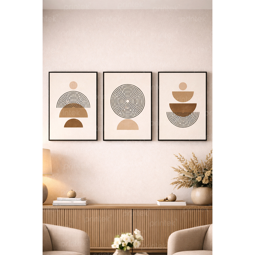 Bộ 3 tranh trừu tượng tối giản - ADB13323617