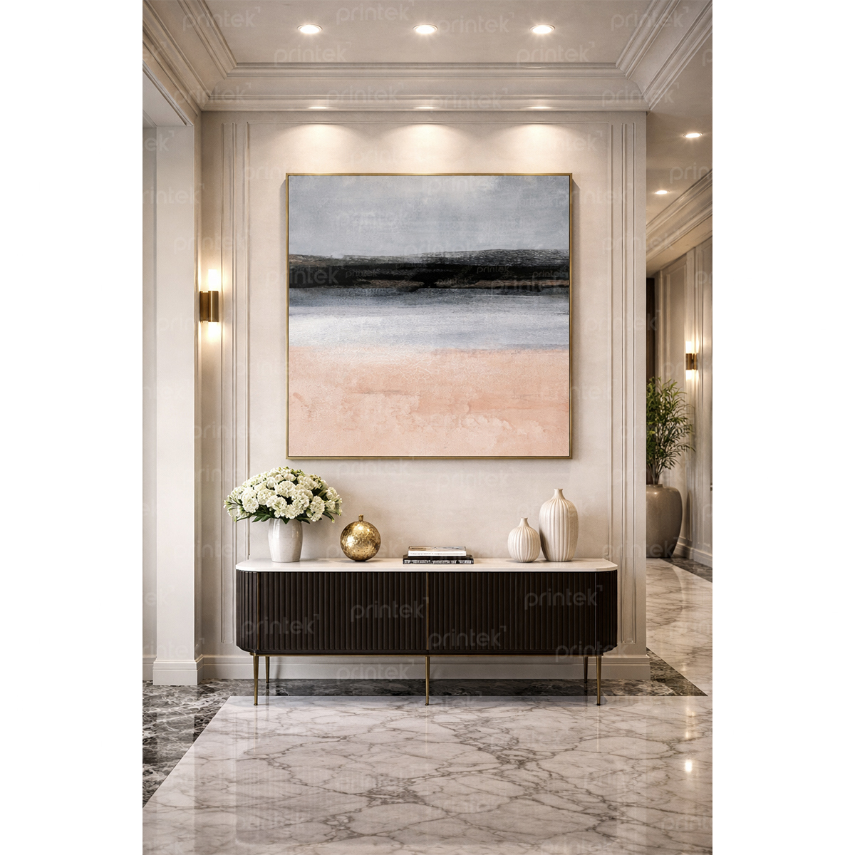 Tranh trừu tượng đã có khung - ADB133297