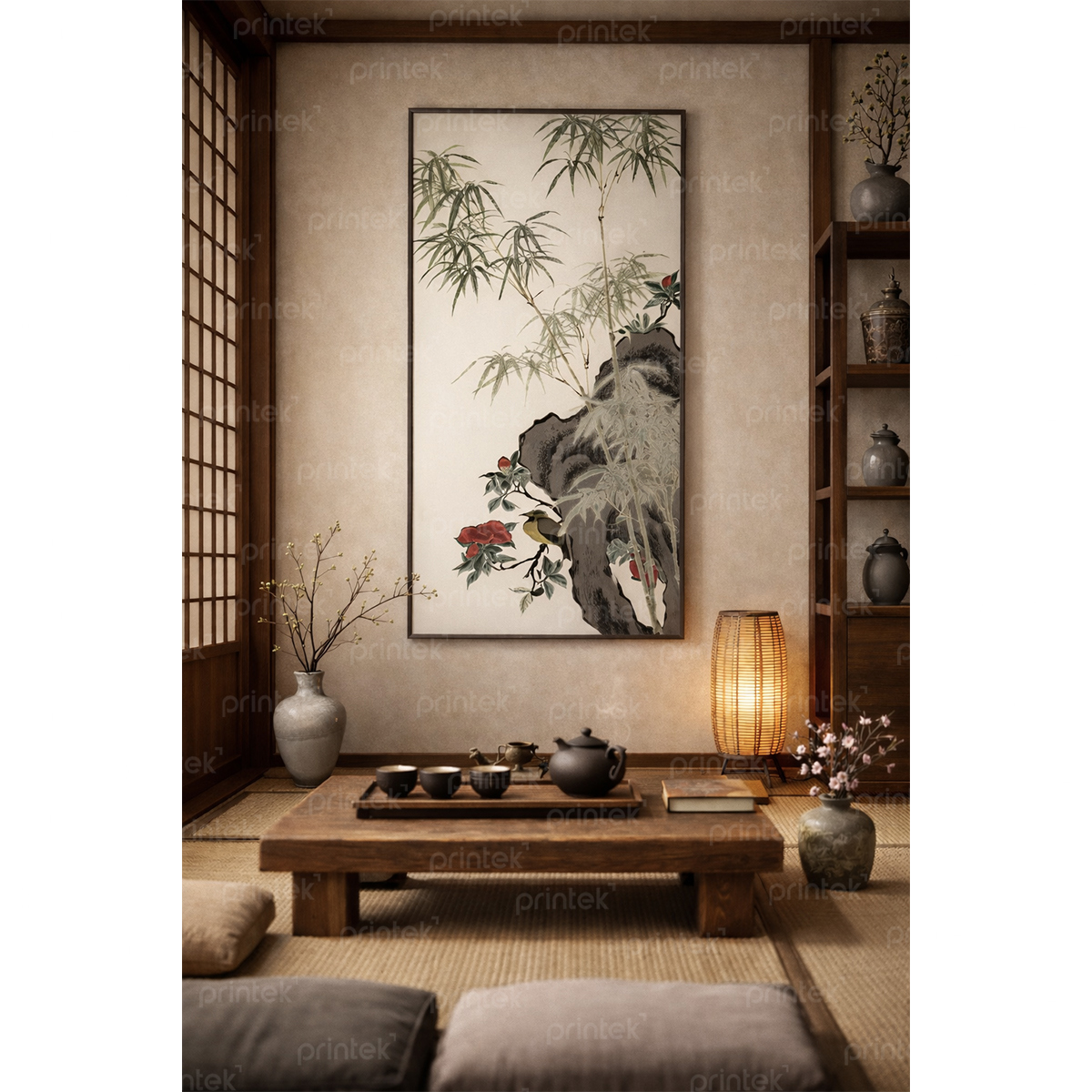 Tranh thủy mặc cành trúc - TB13323379