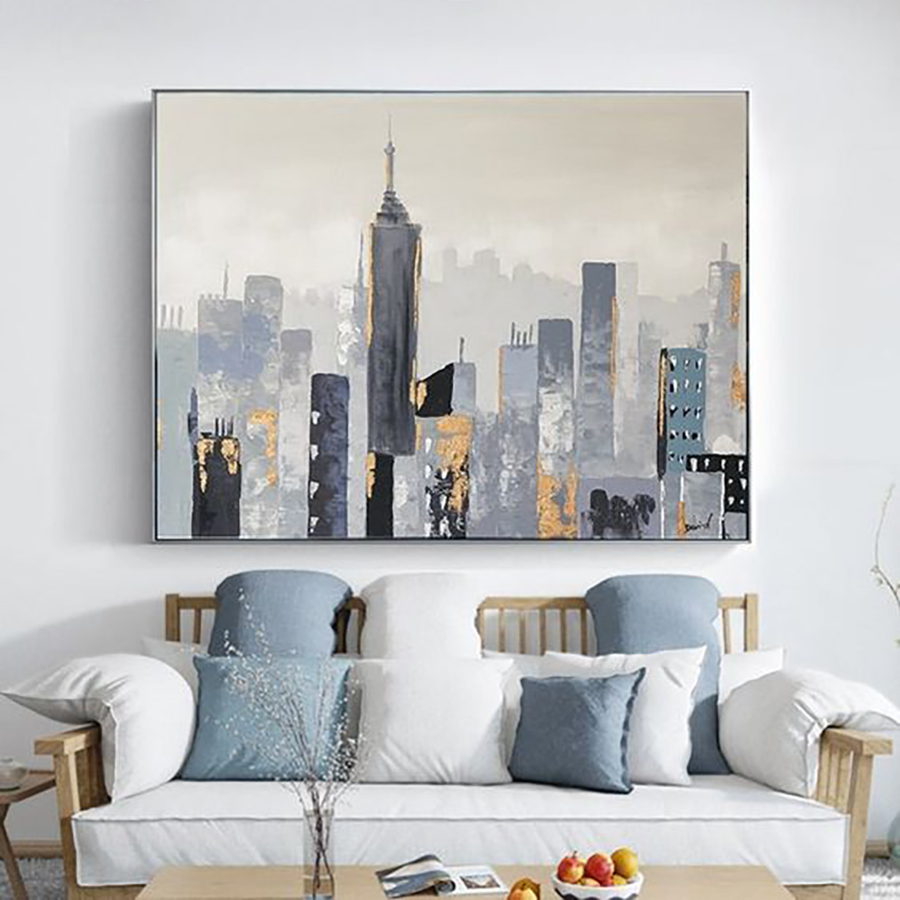 5 kiểu trang trí phòng khách với tranh treo tường đẹp 2026