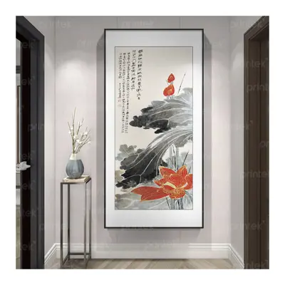 Tranh thủy mặc hoa sen - TB13323430