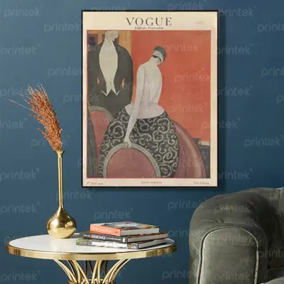 Tranh trừu tượng bìa Vogue trang trí cửa hàng thời trang - TT1057