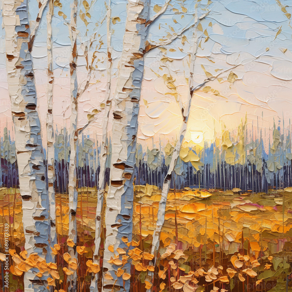 Tranh canvas phong cảnh rừng cây