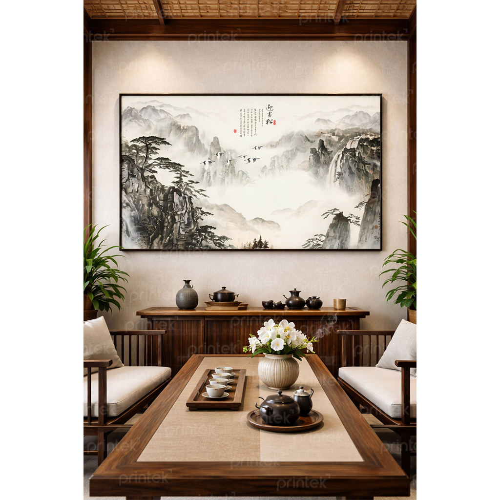 Tranh canvas thuỷ mặc, đã có khung – AL2809162