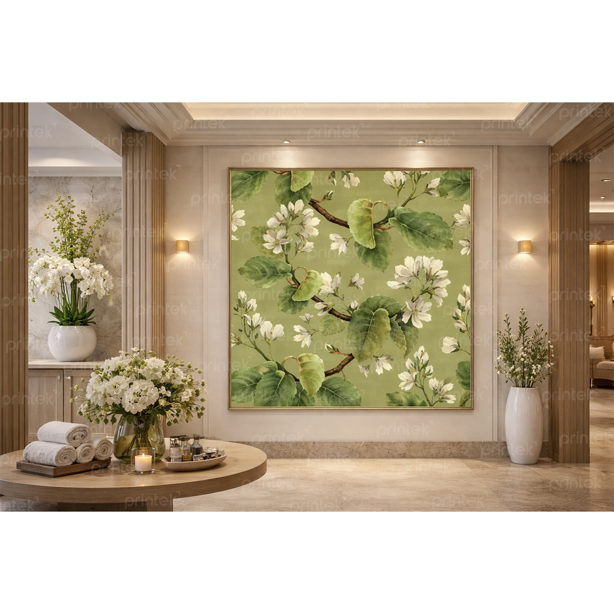 Tranh hoa lá, phong cách Indochine style – MS006