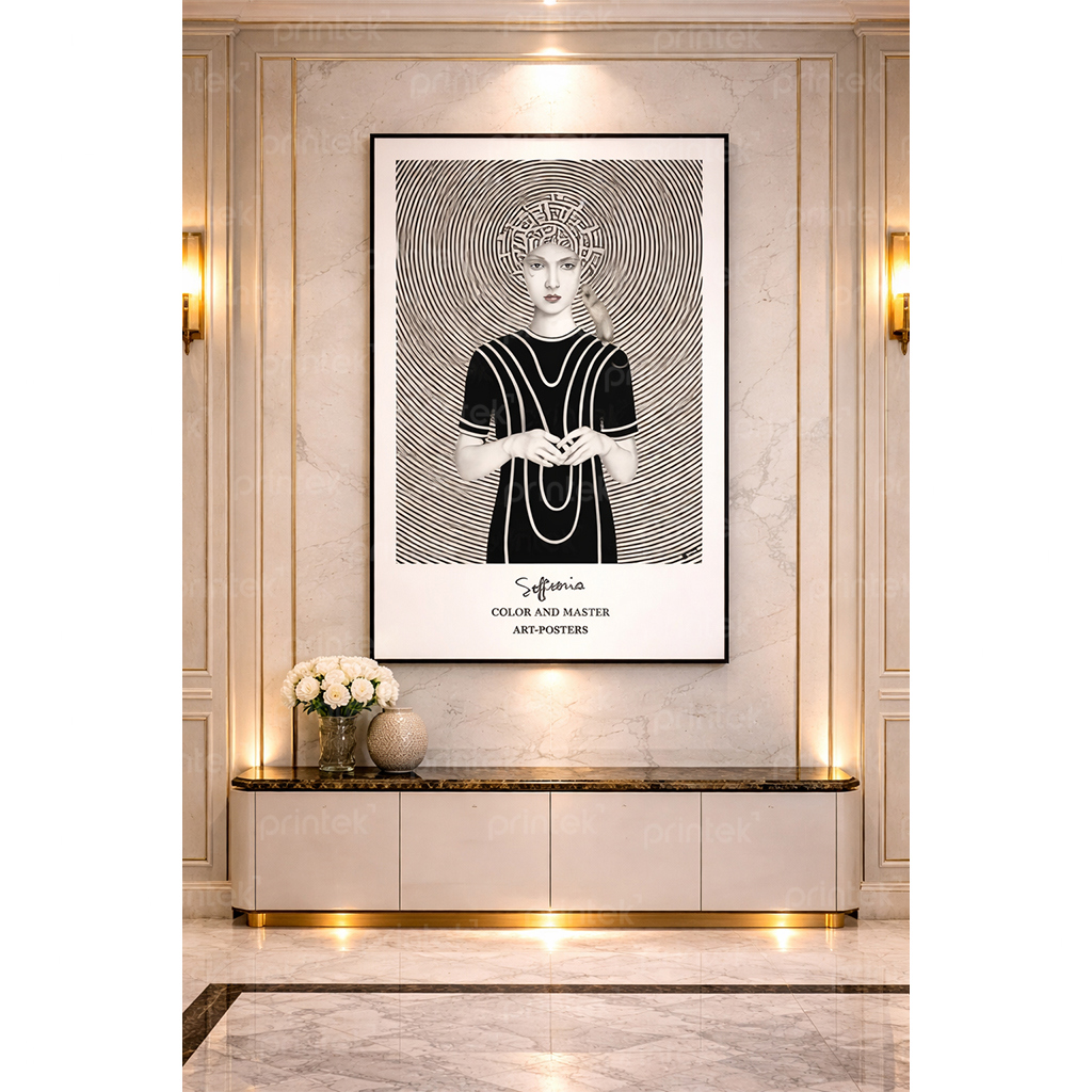 Tranh trừu tượng cô gái, phong cách hiện đại - BH01642