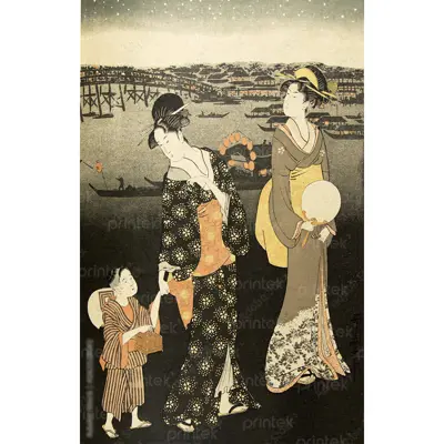 Tranh cô gái Nhật Bản trang trí nhà hàng - ADB968