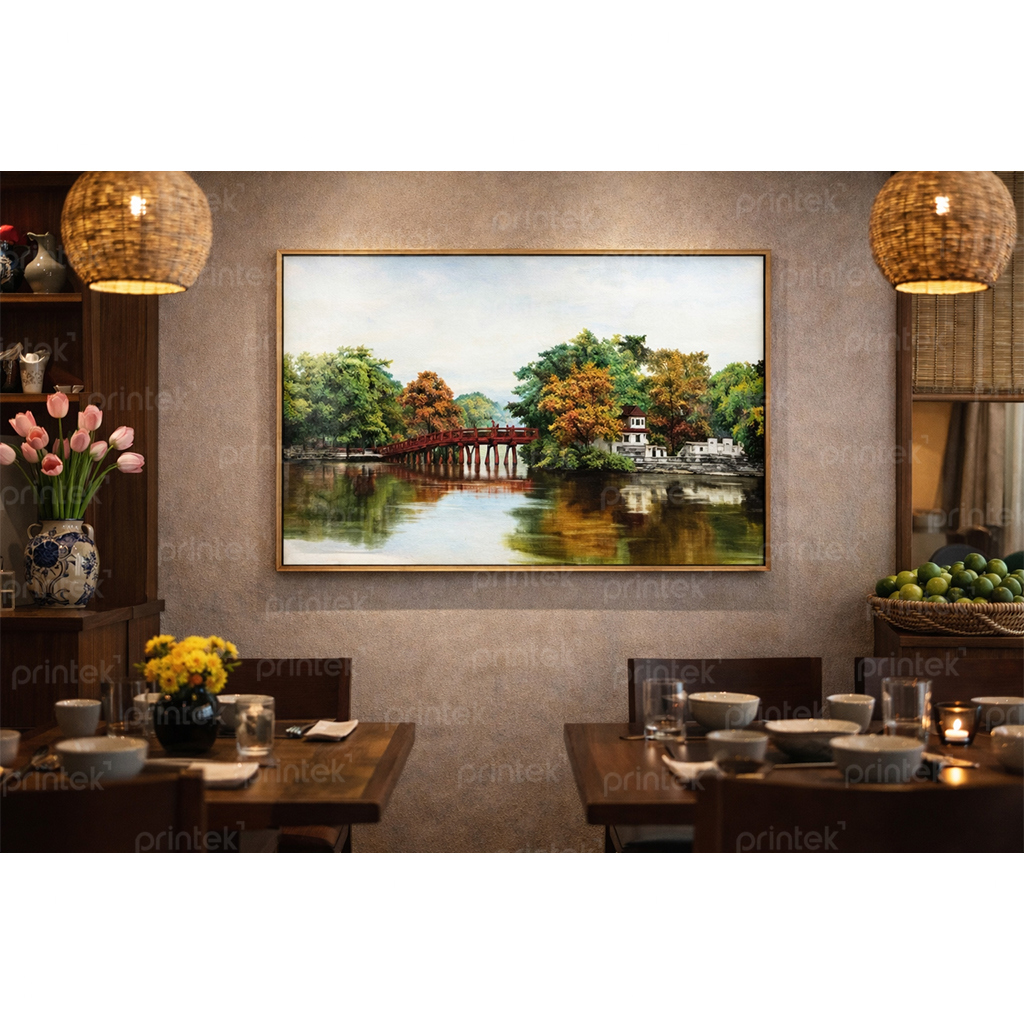 Tranh canvas Hà Nội, đã có khung – DQ003