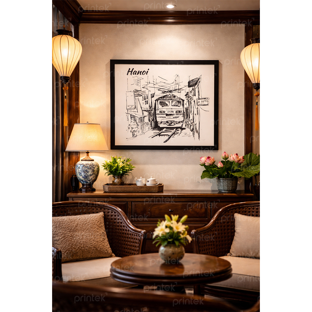 Tranh canvas Hà Nội, đã có khung – DC-ST0698