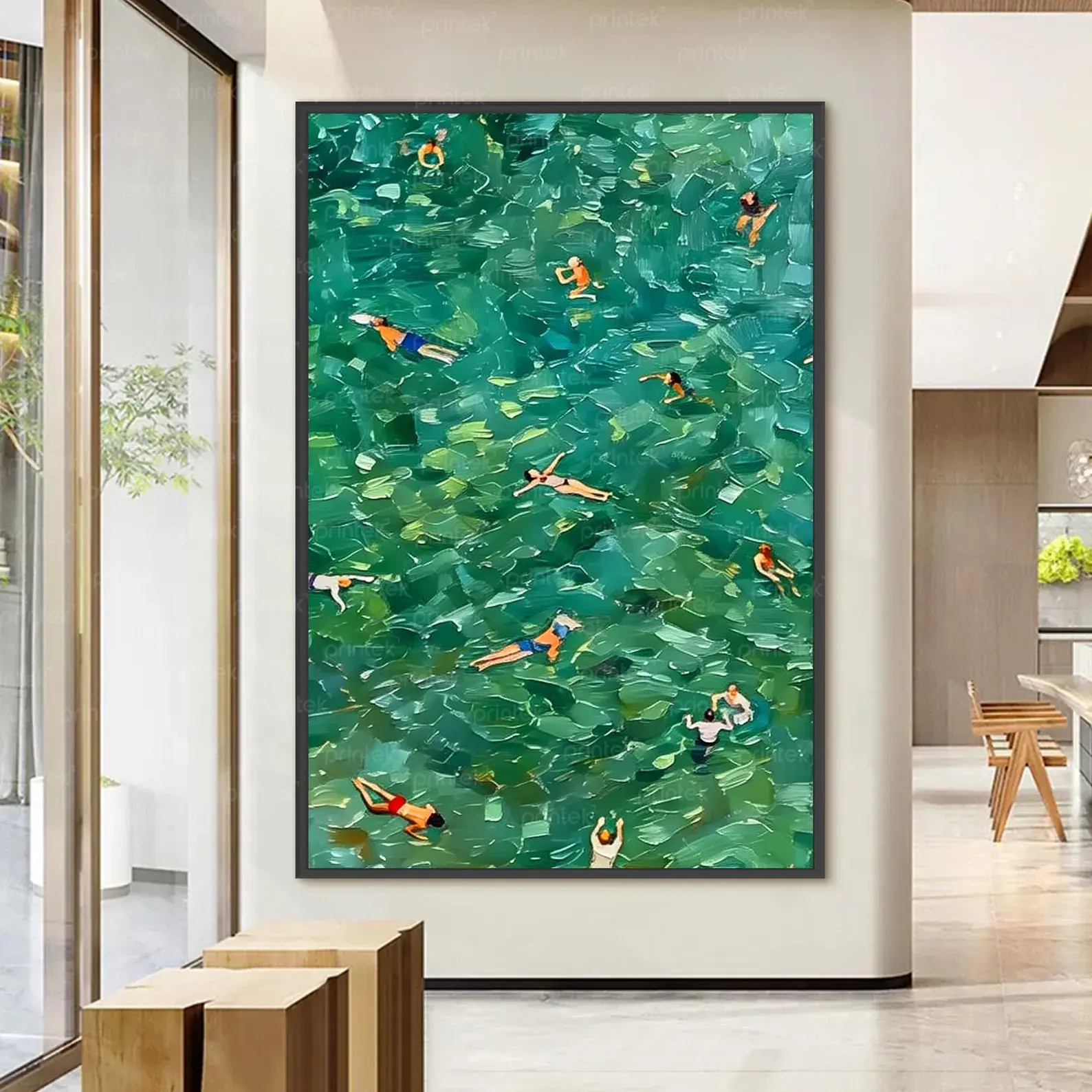 Tranh mùa hè xanh mát rượi, đã có khung - TT224