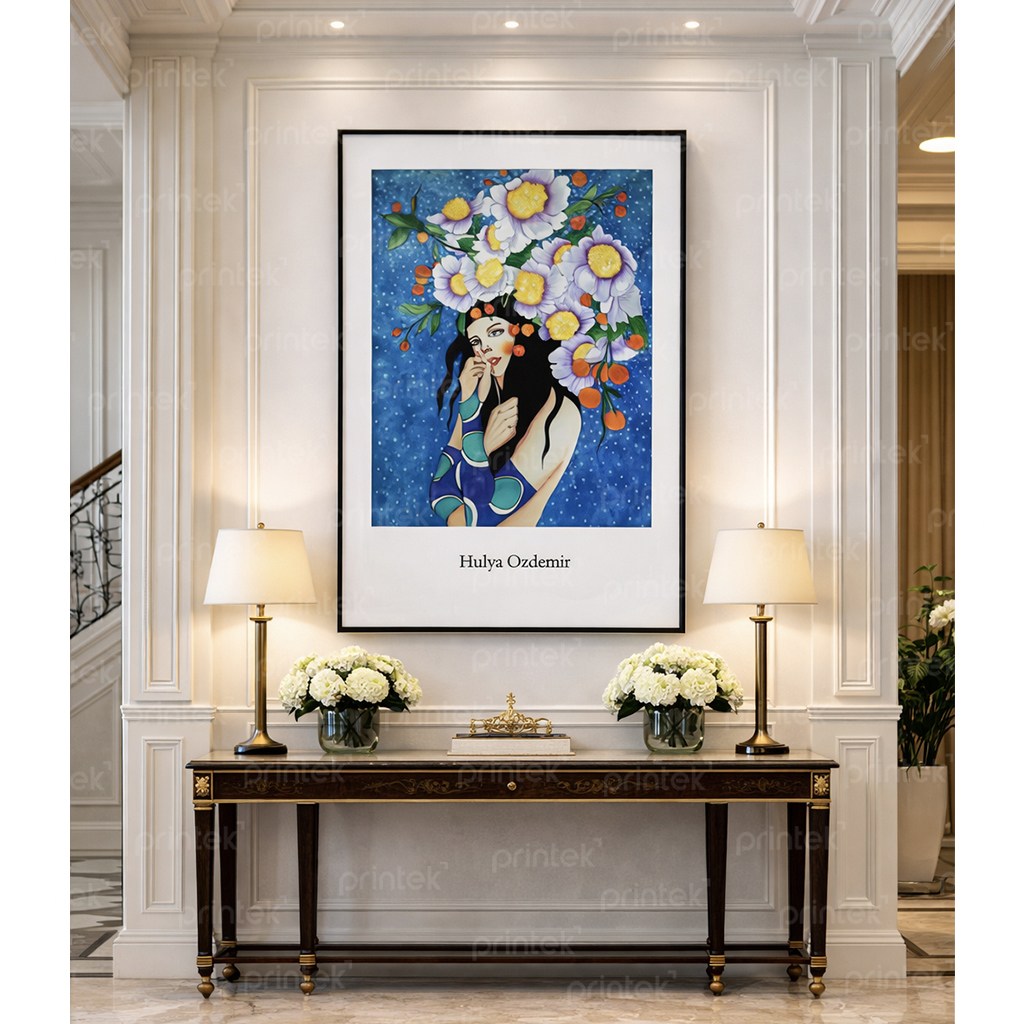 Tranh trừu tượng cô gái, phong cách hiện đại - BH01650