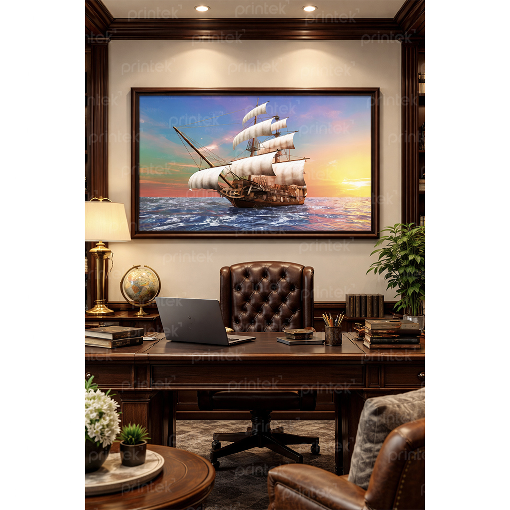 Tranh thuận buồm xuôi gió, đã có khung - TB973